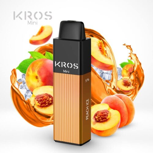 Kros mini 4000 puff ecig peach ice 1